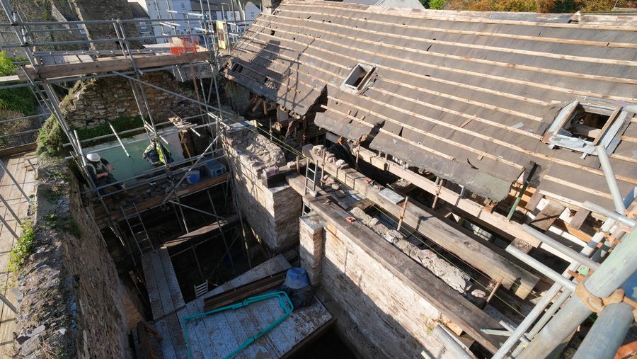 Chimney repair works at Island House