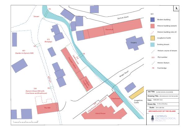 Archaeology on the Island — measured plan, Blockley CAP747.