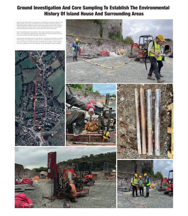 Ground investigation and core sampling report — first page.