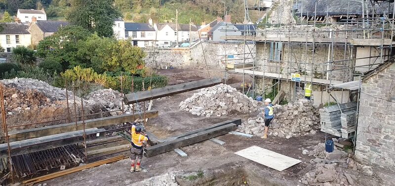 First Delivery of Oak Beams — Island House, Laugharne.