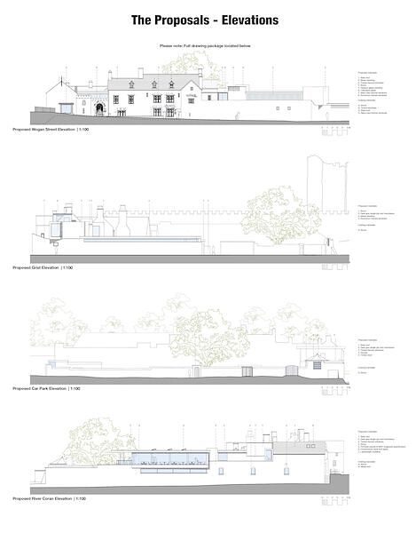 Elevations — Island House, Laugharne.